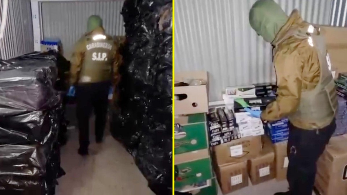 Seguimiento a dos vehículos termina con hallazgo de casi 40 mil cajetillas de cigarrillos de contrabando en Conchalí