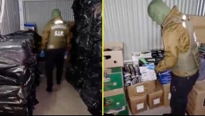 Seguimiento a dos vehículos termina con hallazgo de casi 40 mil cajetillas de cigarrillos de contrabando en Conchalí