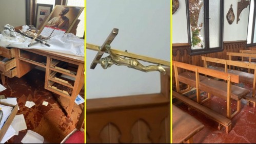 Vecinos y feligreses denuncian quinto robo y vandalización a iglesia Inmaculada Concepción en Cerro Castillo