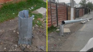 Fueron cortados con una sierra: Vandalizan postes de cámaras de seguridad en El Monte
