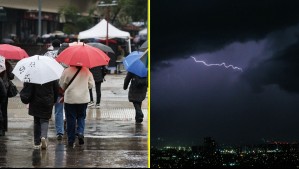 Meteorología emite avisos por precipitaciones y tormentas eléctricas en sectores de 5 regiones del país