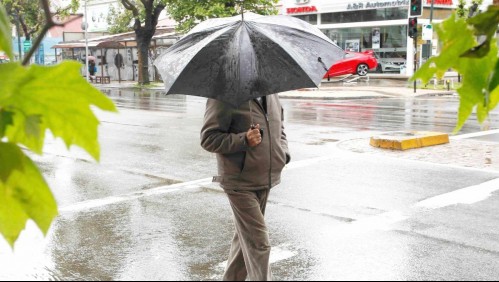 Emiten alerta por lluvias 'moderadas a fuertes' en cuatro regiones de la zona central del país entre martes y miércoles