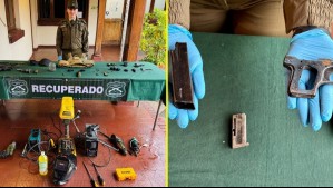 Carabineros buscaba a un hombre por ataque a balazos y encontró un arsenal en una casa de Peñalolén