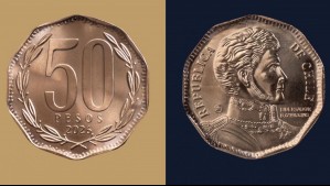 Pesa menos y tiene núcleo de acero: Así puedes reconocer la nueva moneda de $50 en Chile