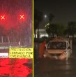 Las intensas lluvias en la Región Metropolitana provocaron la crecida del río Mapocho, anegamientos con autos atrapados, cortes de luz y nieve inesperada en el Cajón del Maipo.