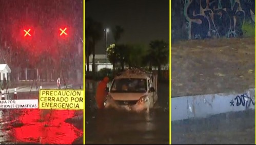 Lluvias no dan tregua en Santiago: Río Mapocho con gran caudal, autos atrapados y nieve en el Cajón del Maipo