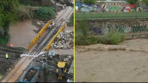 Alerta Temprana Preventiva en la RM por sistema frontal: Se registran crecidas de ríos y activación de quebradas