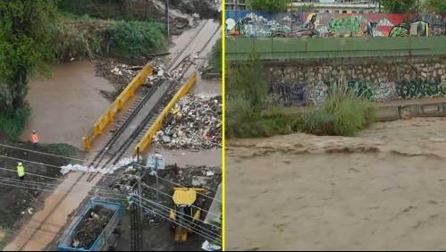 Alerta Temprana Preventiva en la RM por sistema frontal: Se registran crecidas de ríos y activación de quebradas