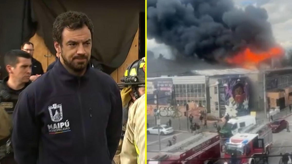 "Es muy poco lo que se puede rescatar": Alcalde Vodanovic tras incendio que destruyó el Teatro Municipal de Maipú
