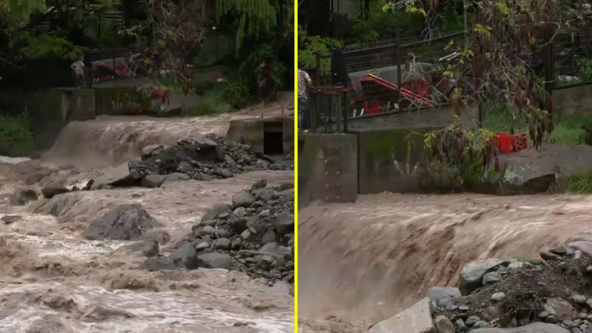 Sistema frontal en Santiago: Monitorean río Mapocho tras aumento de caudal debido a intensas lluvias