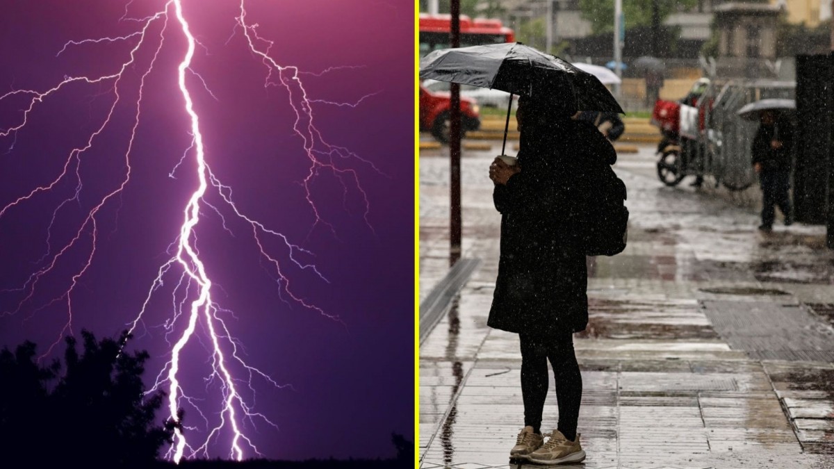 Incluida la RM: Emiten alerta por tormentas eléctricas y probabilidad de granizos y fuertes vientos en cuatro regiones