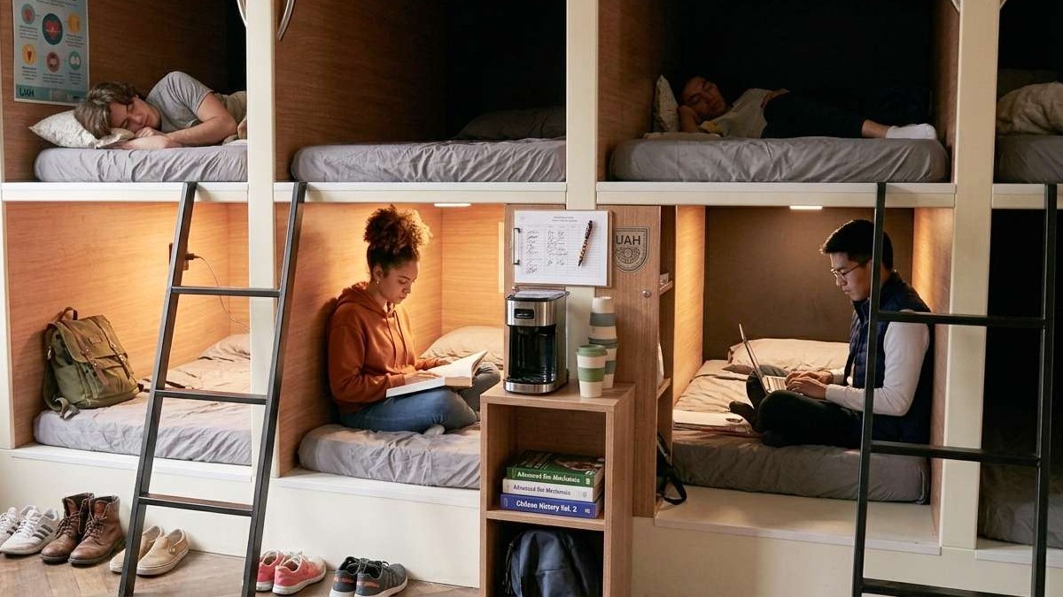 ¿Siestas entre clases? Universidad chilena habilita cápsulas de descanso para sus estudiantes