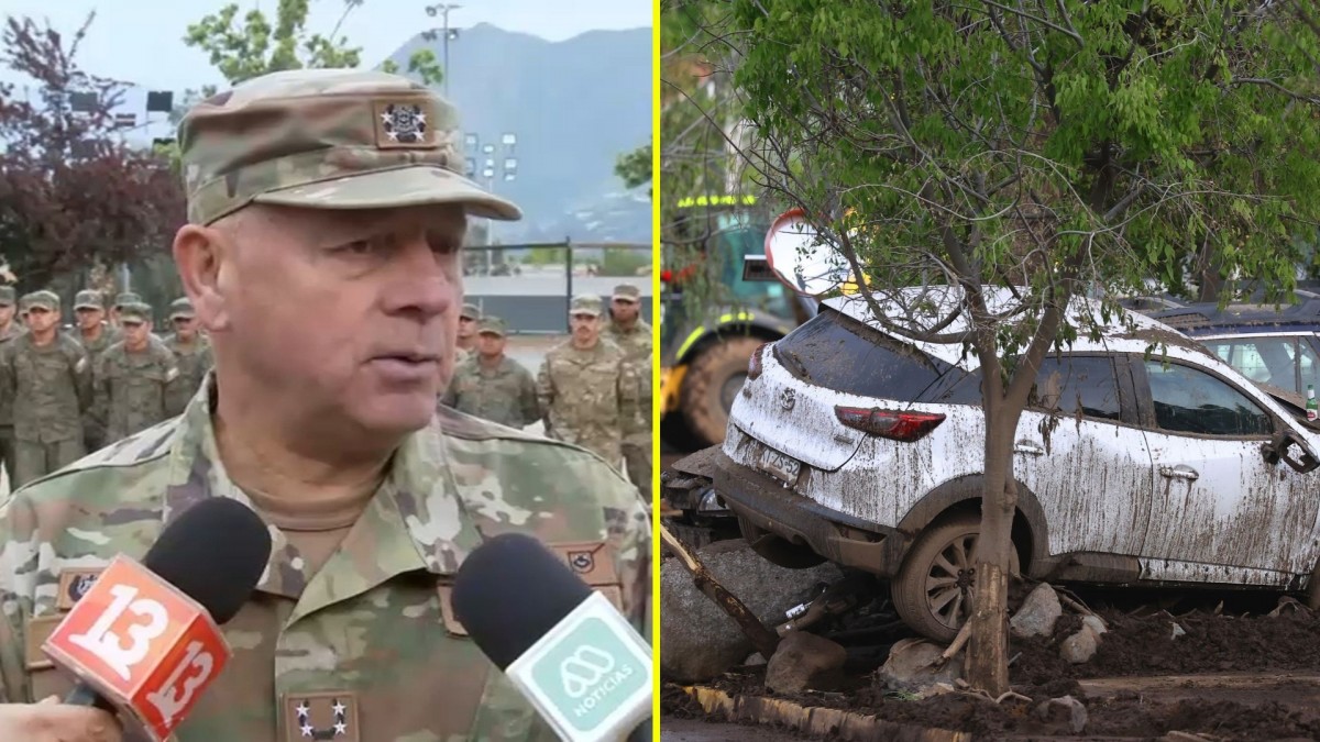Comandante en Jefe del Ejército por trabajos tras aluvión en Las Condes: "La coordinación es fundamental en esta etapa"