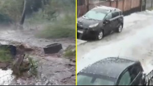 Lluvias y granizos provocan repentina inundación en Curacautín: 'Esos 45 minutos fueron de terror'