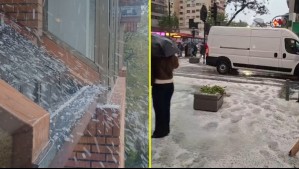 El suelo quedó blanco: Videos muestran intensa caída de granizos en distintas comunas de Santiago