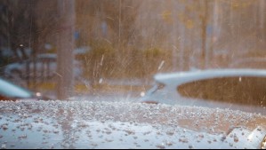 Granizos en sectores de Santiago.
