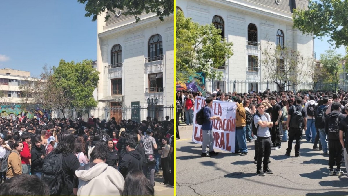 Estudiantes de la UDP se manifiestan y exigen mejoras en facultades tras daños provocados por las lluvias en Santiago