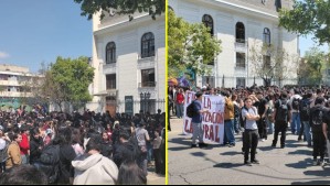 Estudiantes de la UDP se manifiestan y exigen mejoras en facultades tras daños provocados por las lluvias en Santiago