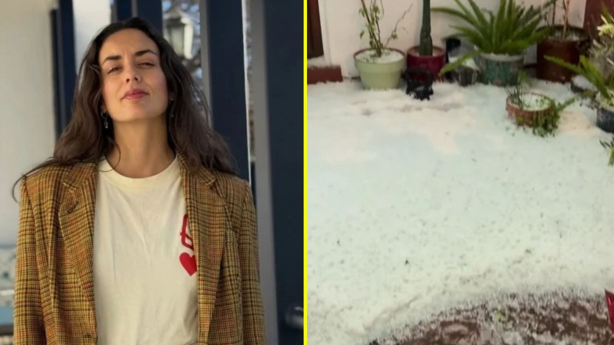 Simone Mardones, ex CQC, mostró cómo quedó su casa tras intensas precipitaciones y granizada en Santiago: "Es impresionante"