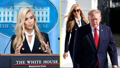 Vocera de la Casa Blanca y Donald Trump.