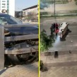 Tres accidentes de tránsito se registraron durante la madrugada de este domingo en distintos puntos de la RM. Dos de los vehículos terminaron volcados, mientras que en el tercer hecho el conductor huyó del lugar y dejó al copiloto gravemente herido.