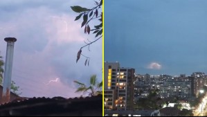 'Es la primera parte': Varias comunas de la RM registran las primera tormentas eléctricas la noche de este domingo