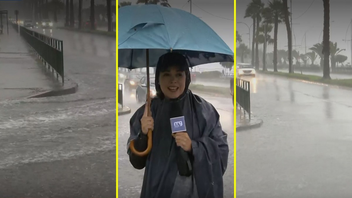 Lluvia intensa, truenos y relámpagos se registran en Viña del Mar