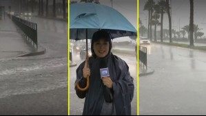 Lluvia intensa, truenos y relámpagos se registran en Viña del Mar
