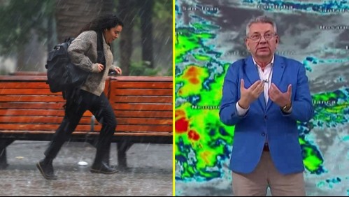 Lluvias en Santiago y meteorólogo de Megatiempo Jaime Leyton.