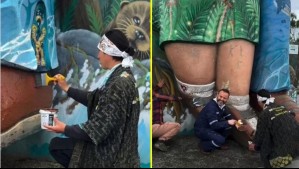 Ayudó con estatua de los enamorados en Puerto Mont: Japonés que lustra zapatos por el mundo continúa su viaje a Chiloé