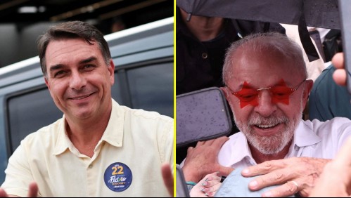 Flávio Bolsonaro y Lula da Silva disputan la presidencia de Brasil.