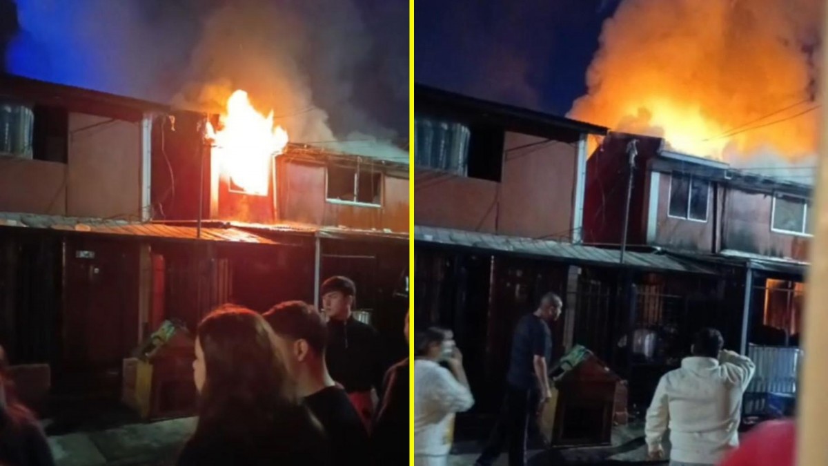 "Yo sentí como una explosión": Voraz incendio en Pudahuel deja un fallecido y dos casas completamente destruidas