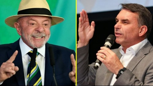 Lula da Silva y Flávio Bolsonaro.