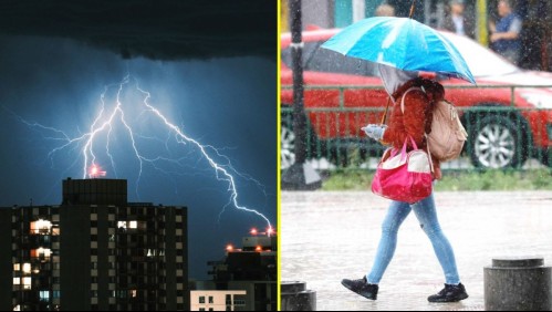 Aviso por tormentas eléctricas en ocho regiones