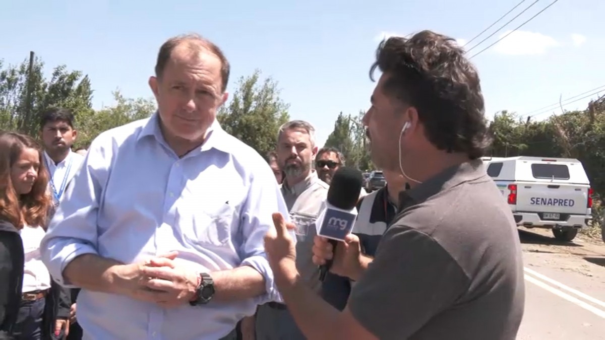 Ministro Poduje anuncia ayudas urgentes tras tornado en Requínoa: "Vamos a hacer un subsidio de reconstrucción"