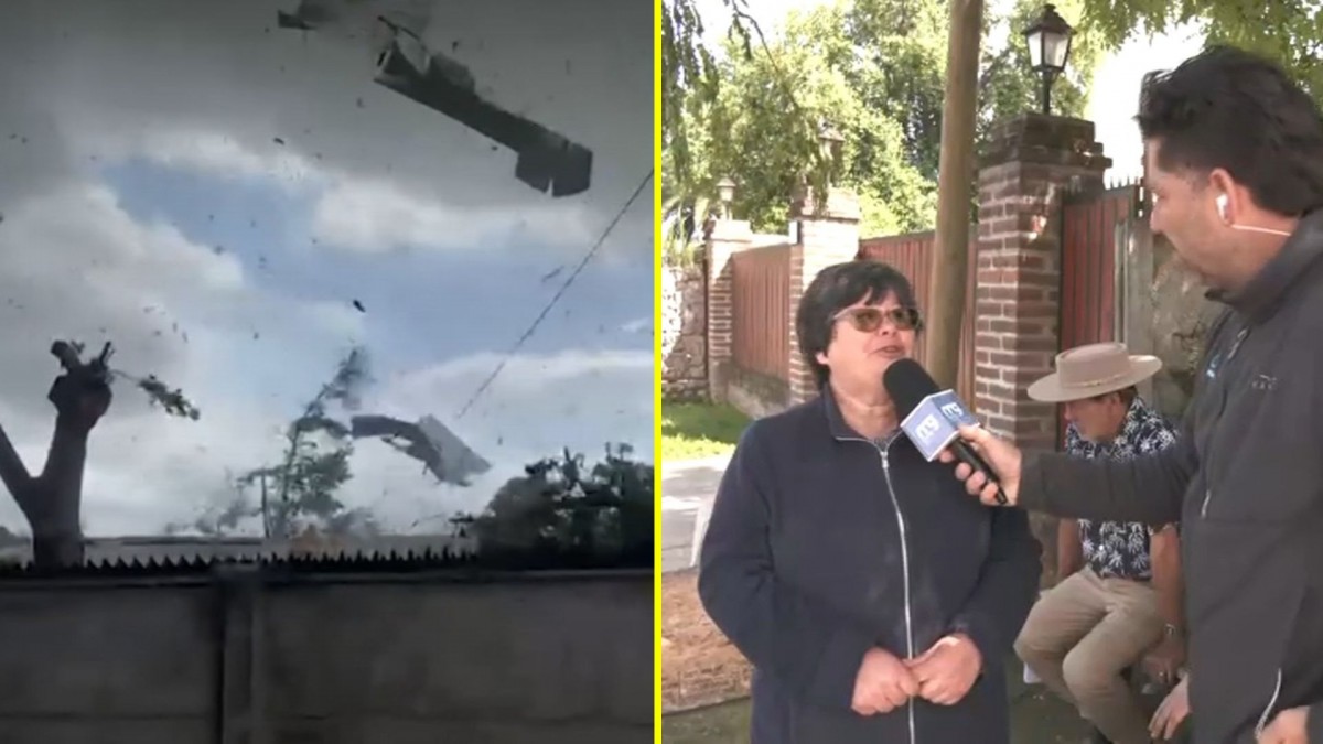 Nuevas imágenes del tornado que afectó a Requínoa: "Empezó como a estremecerse la tierra"