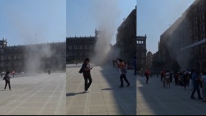 'Torbellino' sorprende a transeúntes del Zócalo de México: 'Se puso a bailar el viento al ritmo de la música'