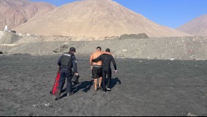 Policía Marítima rescata a bañista en playa no apta y con marejadas en Antofagasta