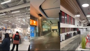 Los videos del temporal en el sur: se inundó un mall en Talca y cayó un rayo en Los Lagos