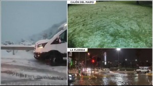 'Completamente nevada' la comuna de San José de Maipo: Advierten sobre probabilidad de escarcha en la ruta