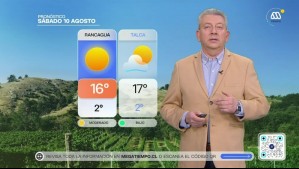 Pronóstico del tiempo para este sábado 10 de agosto
