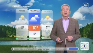 Pronóstico del tiempo para este domingo 11 de agosto