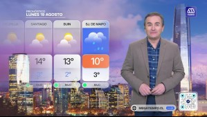 Pronóstico del tiempo para este lunes 19 de agosto