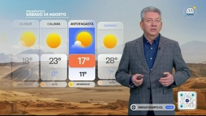 Pronóstico del tiempo para este sábado 24 de agosto