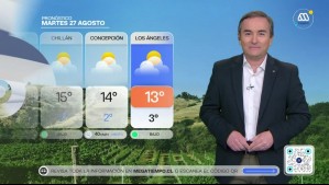 Pronóstico del tiempo para este martes 27 de agosto