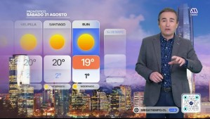 Pronóstico del tiempo para este sábado 31 de agosto