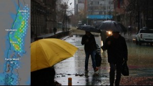 'Ingresará bastante parejo': Nuevo sistema frontal dejará precipitaciones en 11 regiones de forma simultánea