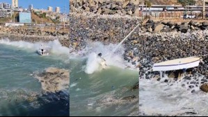 El impactante video de un yate destrozado por el oleaje en Valparaíso: ¿Hasta cuándo habrá marejadas anormales?