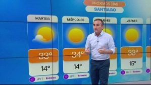 'Continúa el calor': Hasta 34°C pronostica Alejandro Sepúlveda de máxima en Santiago para este miércoles