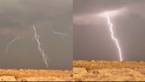 Video: El impresionante momento en el que un rayo cae sobre el desierto en San Pedro de Atacama